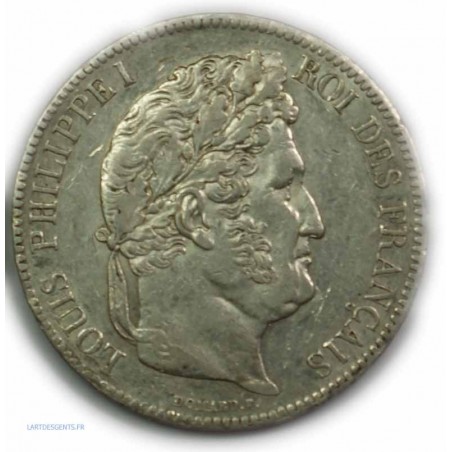 ECU 5 Francs LOUIS PHILIPPE Ier, 1835 BB Strasbourg (Abeille), TTB