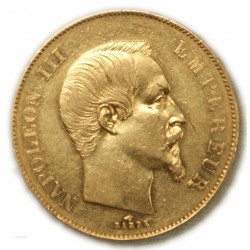 50 Francs  NAPOLEON III 1855 A PARIS, SUPERBE