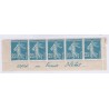 Bande publicitaire 5 timbres 25 c  bleu biscuit olibet cote 530 Euros lartdesgents.fr