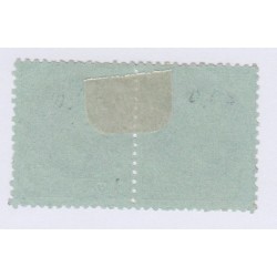 Bande de 2 Timbres n°25, 1 c. vert bronze 1870 oblitérée 60 Euros lartdesgents