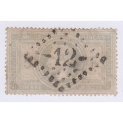 Timbre N°33, 5 fr. violet-gris, nov 1869 oblitéré cote 1150 euros lartdesgents.fr