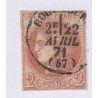 Timbre n°40B , 2c. brun rouge ,  14 déc 1870 oblitéré cote 330 Euros signé Calvès lartdesgents