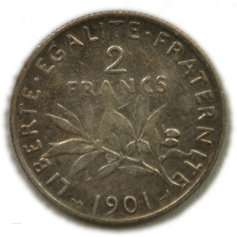 Semeuse 2 Francs 1901 TTB, lartdesgents