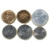FDC 1985 1,2,5,10+10A,100 Francs sous blister, lartdesgents