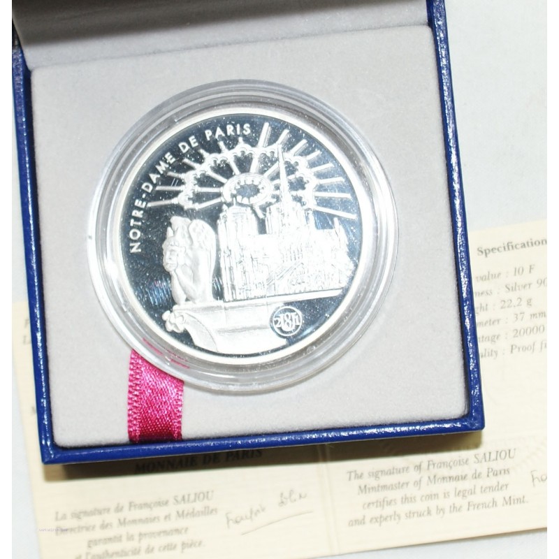 France 2001 - 10 Francs Notre Dame de Paris, lartdesgents