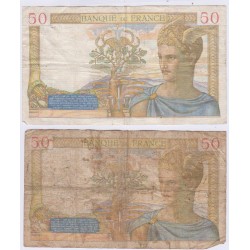 CÉRÈS 50 Francs - lot de 5 Billets , lartdesgents