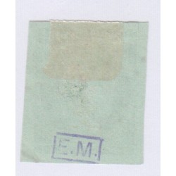 N°42B , 5c. vert-jaune report 2, déc 1870 Oblitéré charnière cote 220 Euros lartdesgents.fr