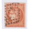 N°48c, 40 c. rouge-orange, déc 1870, oblitéré  cote 250 Euros  lartdesgents.fr