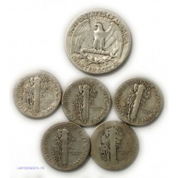 USA - halfs Dollar + dimes, voir photos lartdesgents.fr