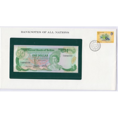 Bélize - 1 Dollar - 1 juillet 1983 - P46a NEUF- dans enveloppe 1er jour,  lartdesgents