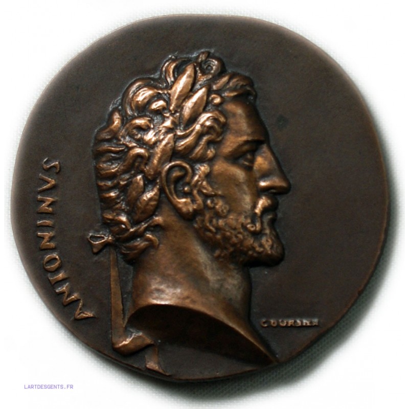 Médaille moderne d'Antonin le Pieux Nîmes 1961 par Courbier
