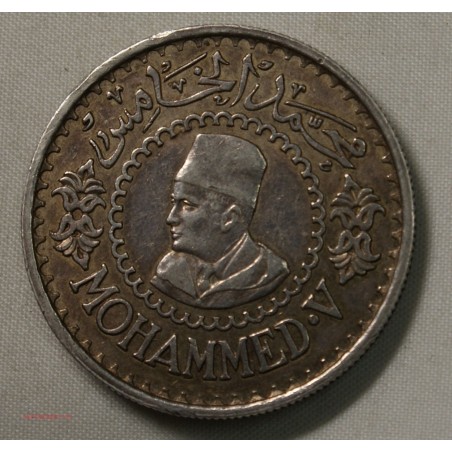 Maroc - 500 Francs 1956/1376 Mohamed V, lartdesgents.fr