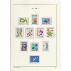 Timbres Année 1992 N°2736 à  N°2784 sur 5 feuilles Leuchtturm - Neufs** - cote 84.20 Euros lartdesgents