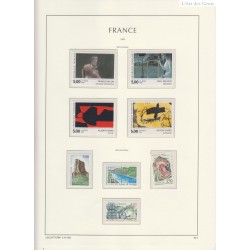 Timbres Année 1992 N°2736 à  N°2784 sur 5 feuilles Leuchtturm - Neufs** - cote 84.20 Euros lartdesgents