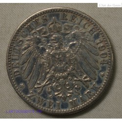 Germany- Zwei 2 Mark 1904 F Wuerttemberg, lartdesgents