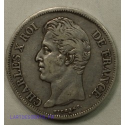 FRANCE Charles X -  Écu 5 Francs 1828 W Lille, lartdesgents.fr