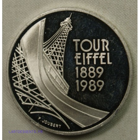 FRANCE Epreuve argent- 5 Francs 1989 Tour Eiffel, lartdesgents