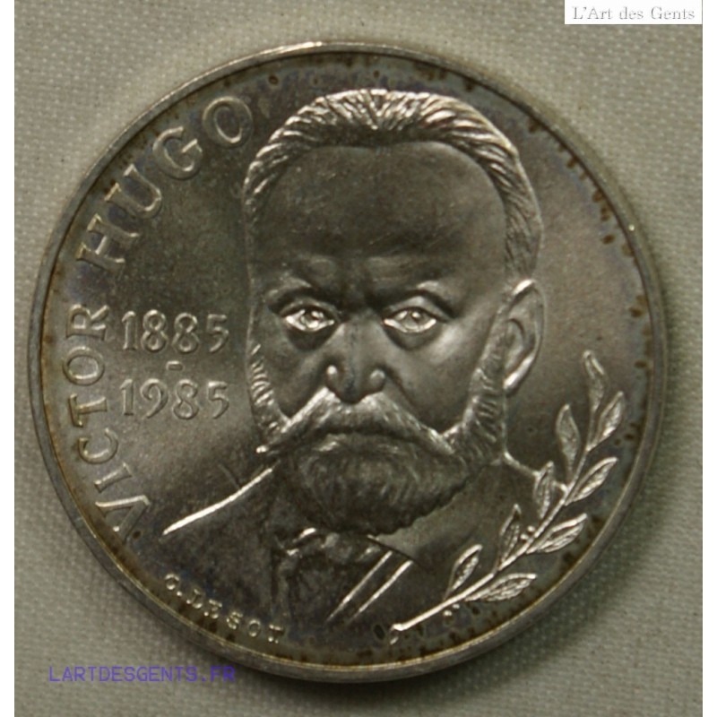 FRANCE Epreuve argent- 10 Francs 1985 Victor HUGO, lartdesgents