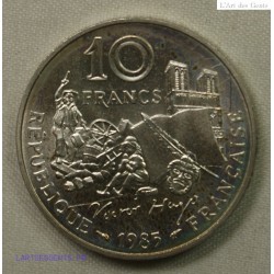 FRANCE Epreuve argent- 10 Francs 1985 Victor HUGO, lartdesgents