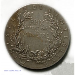 Médaille argent Ministère de l'intérieur "prix offert par le Ministre", par O.roty