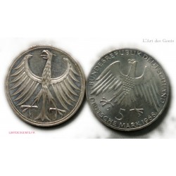 Germany- 2X 5 Mark 1973 F + 1968, lartdesgents