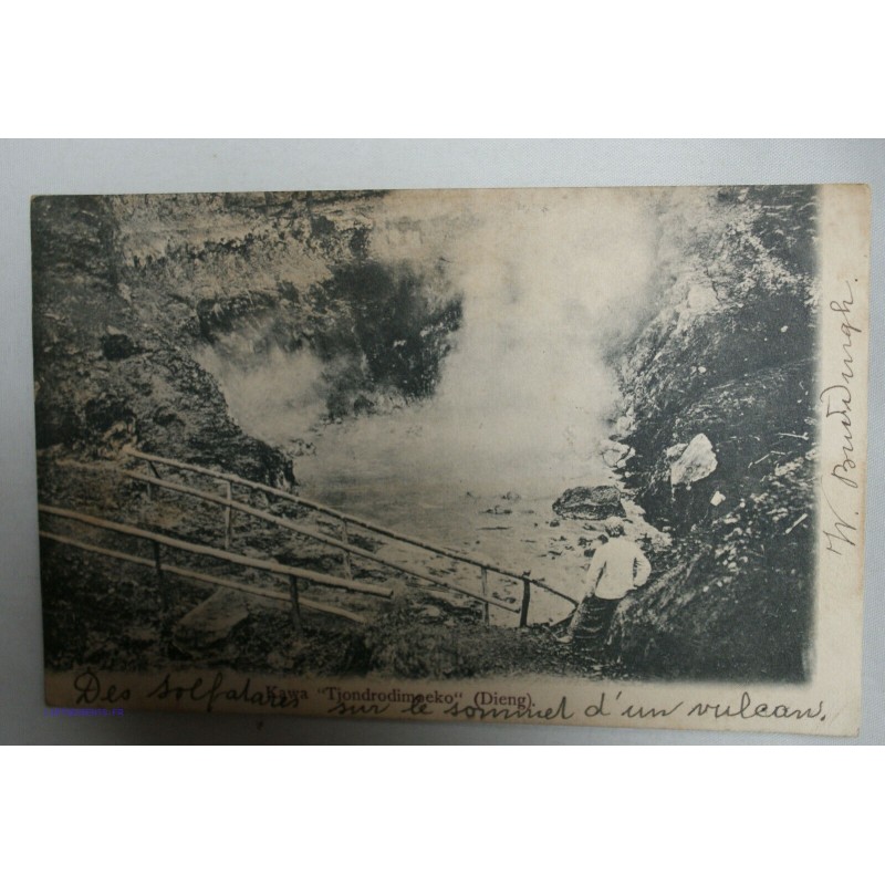CPA KAWA "TJONDRODIMOEKO" (Dieng) Timbre Néerland Cachet Yokohama 1906