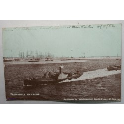 Postcard AUSTRALIA Fremantle HARBOUR 1906, With taxe stamp T5