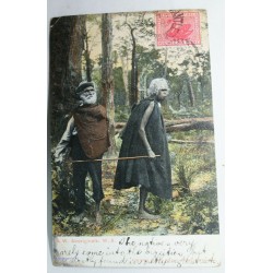 Carte postale S. Wynyard Aboriginals couple. W.A 1906 Timbre Taxe