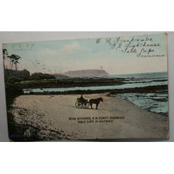 CPA près de WYNYARD, N.W. Coast Tasmania Table Cape à distance 1907 timbre taxe