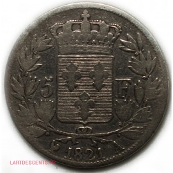 Louis XVIII 5 Francs 1821 A, lartdesgents.fr