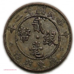 Chine Kwang-Tung - 20 Cents 1923 year 12, lartdesgents