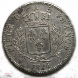 Louis XVIII  5 Francs 1814...