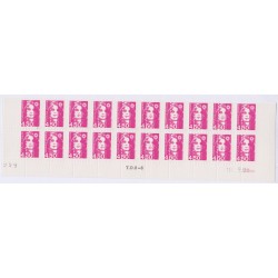Variété rare bande de 20 timbres n°3007 bord de feuille piquage à cheval  Neuf** Lartdesgents.fr