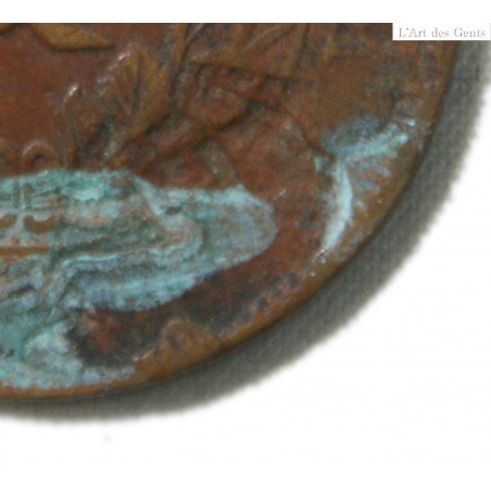 Republic of China , 10 cash interposed debris mint error (1920) Republic of China , 10 cash interposed debris mint error (1920)