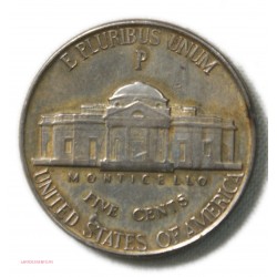 1941-p US Jefferson 5 C cinq-Cent Nickel- error mint break