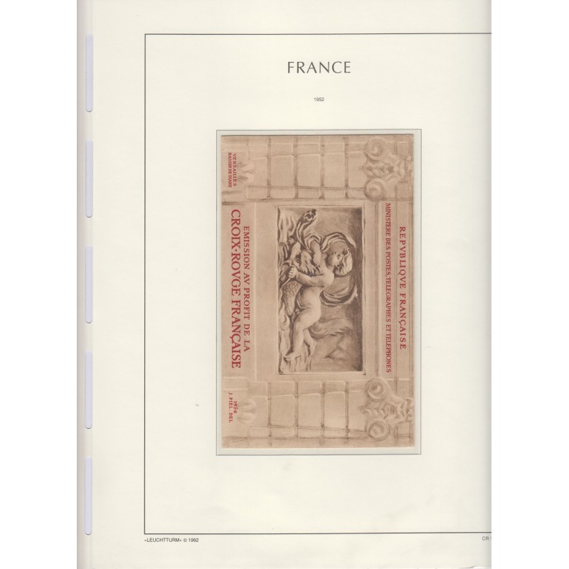 Carnets croix rouge n°2001 Année 1952 Cote 550 Euros Neuf** sur feuille Lartdesgents.fr