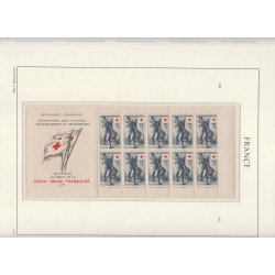 Carnets croix rouge n°2004 Année 1955 Cote 450 Euros Neuf** sur feuille Lartdesgents.fr