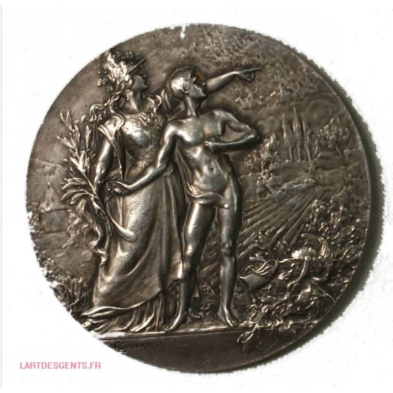 Médaille argent Centenaire du Lycée Concordet 1804-1904 Par COUDRAY , lartdesgents