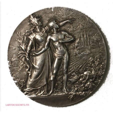 Médaille argent Centenaire du Lycée Concordet 1804-1904 Par COUDRAY , lartdesgents