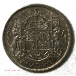 CANADA - Georgius VI 50 cents 1941 quality , lartdesgents