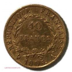 France, 40 Francs 1806 A Napoléon Ier Empereur, lartdesgents.fr