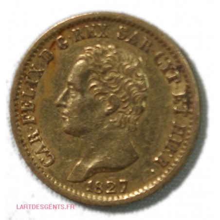 ITALIE - 20 LIRE 1827 Turin C. FELIX, lartdesgents.fr