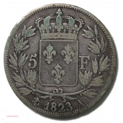 5 Francs 1823 A Louis XVIII, lartdesgents.fr