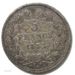 5 Francs 1832 T Nantes du roi Louis Philippe Ier, lartdesgents.fr