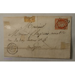 40 c. orange N°5 sur lettre 1850 cote 900€ rare, lartdesgents.fr