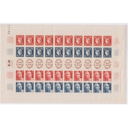Feuille N° F830 de 4 bandes de 10 timbres 1949 neuf*, Lartdesgents.fr