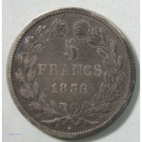 Louis Philippe Ier- 5 Francs 1836 Bordeaux, lartdesgents.fr