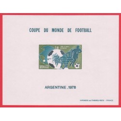MONACO 1978 Coupe du Monde de Football BS N°10 NON DENTELE NEUF**