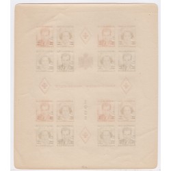 MONACO 1951 Bloc Feuillet N°4B Surchargé - Non Dentelé - Croix Rouge Monégasque Signé NEUF** Lartdesgents.fr