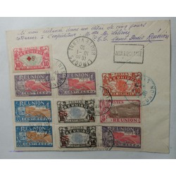 Réunion: Lettre par Avion 1929 Réunion France par Goulette & Marchesseau  RRR